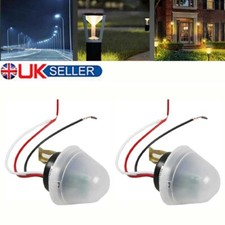2Pcs 12V Auto On Off Photocell Light Dusk till Dawn Sensor Switch for Lighting