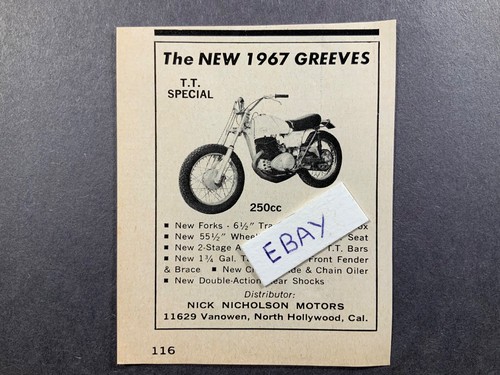 1967 print greeves - ad.,