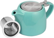 Ceramic Teapot with Infuser – Small Porcelain Loose Small, Turquoise