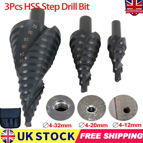 3pcs hss step drill bit - 3pcs, set