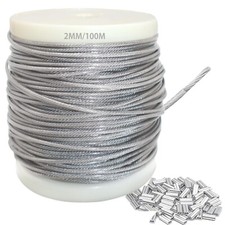 STAINLESS Steel AISI 316 7 X 7 Wire Rope cable rigging 1mm 2mm 3mm 4mm 5mm 6mm
