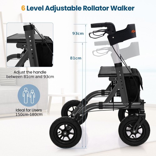 Height adjustable rollator - adjustable,