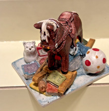Peter Fagan Colour Box Rocking Horse HS625 Home Sweet Home Cat