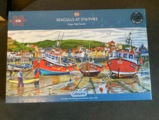 GIBSONS 636 PIECE JIGSAW PUZZLE Seagulls at STAITHES