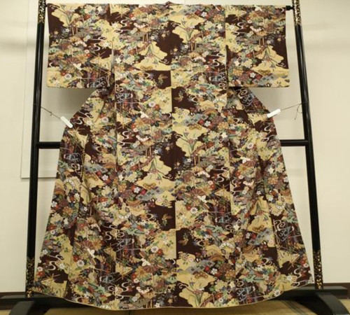 Japanese komon kimono silk - komon,