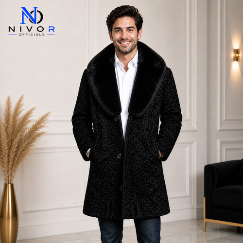 Luxury mens black fur - luxury,