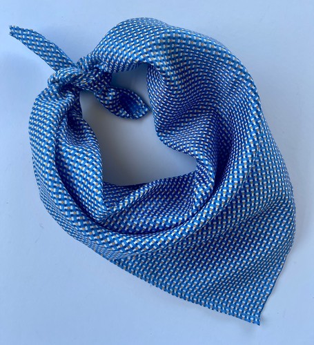 Silk neckerchief cravat - neckerchief, blue