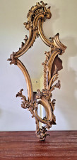 Large Antique French Baroque Style Overmantel Carved Gilt Gold Mirror