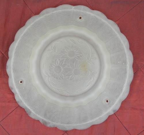 Vintage frosted glass lamp - glass,