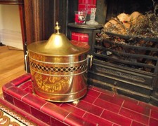Top Quality Edwardian Brass Coal Box