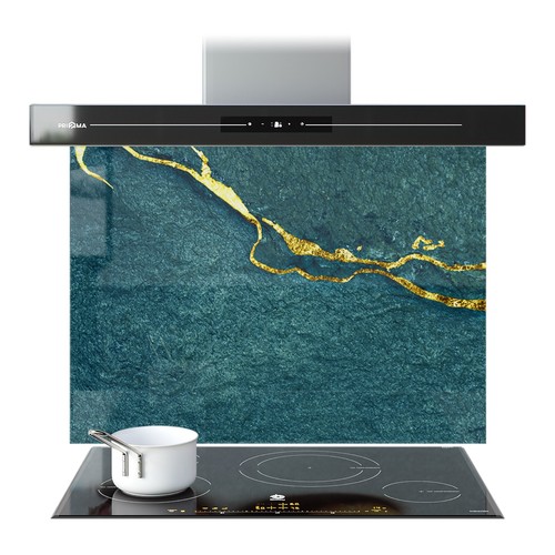 Kitchen glass splashback - kitchen,
