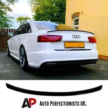 Audi A6 S6 C7 Saloon Gloss Black Rear Boot Lip Spoiler Wing 2011-2018!