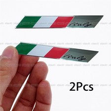 2Pcs Italy Italian Flag Logo