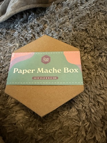 Paper mache hexagon box - box, craft