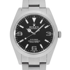 ROLEX Explorer I early model blackout 214270 black Random Number second hand...