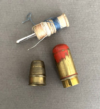 VINTAGE BRASS SEWING ETUI