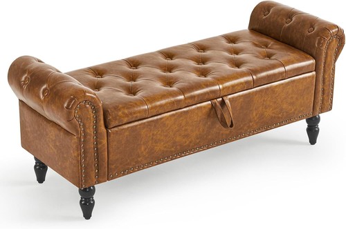 Storage ottoman bench leather - ottoman,