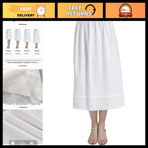 Cotton half slip underskirt - half,