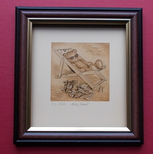 Teddy bear print framed - , by