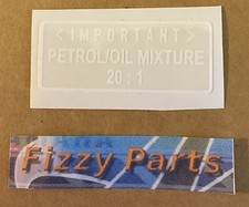 YAMAHA FS1-E FIZZY FS1 FS1E SS PETROL TANK 20:1 OIL  RATIO WARNING DECAL 1973-77