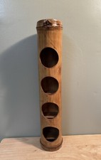 Bamboo Hanging Wall Shelf floral art Plants Air plants 1970’s 18” Tall