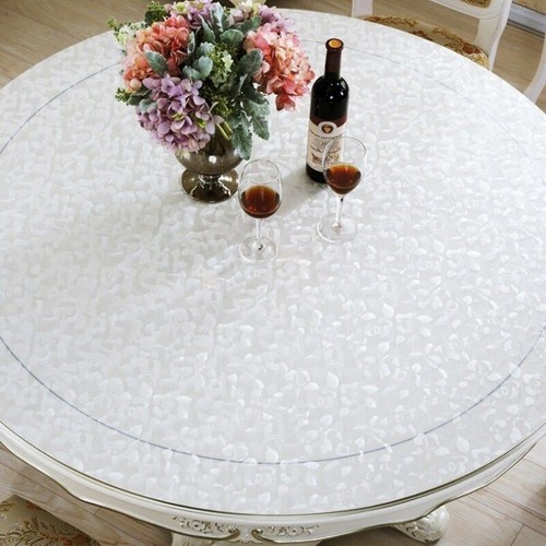 Pvc round tablecloth clear - round,