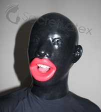 BLACK LATEX RUBBER HOOD FETISH