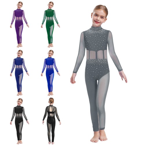 Girls mesh gymnastics dance - girls,