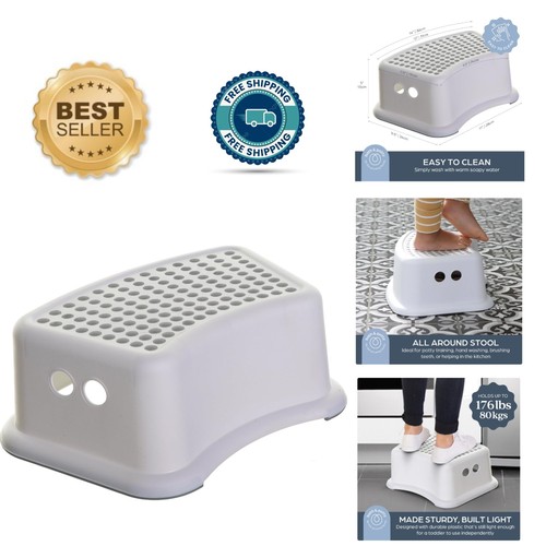 Chic grey dots step stool - chic,