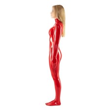 Red Latex Sleeping Bag Back Zipper Rubber Tight Sleep Sack Bodysuit Fetish BDSM
