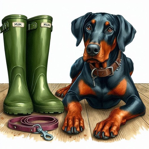 Single luxury doberman mum - luxury,