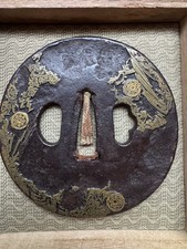 Tsuba With Brass Inlay