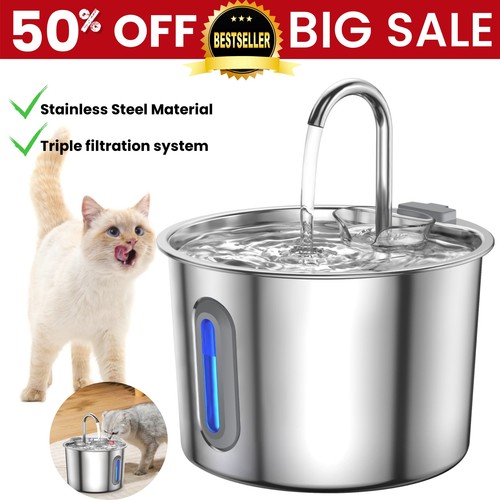 Cat water fountain - water,