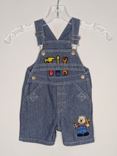 Vintage Sesame Street 9 Month Denim Overalls Snap Button Builder Bear Tools Baby