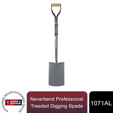 Spear & Jackson 1071AL Neverbend Professional Treaded Digging Spade-DurableSteel