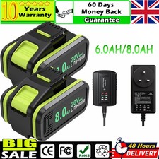 2/1X 8.0Ah For Worx 20V Li-Ion