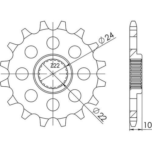 Sunstar steel sprocket p520 - sprocket,