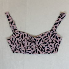 Elka Collective Womens Bralette Crop Top Size 10 Pink Sweetheart Neckline