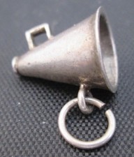 VINTAGE STERLING SILVER SMALL MEGA PHONE CHARM
