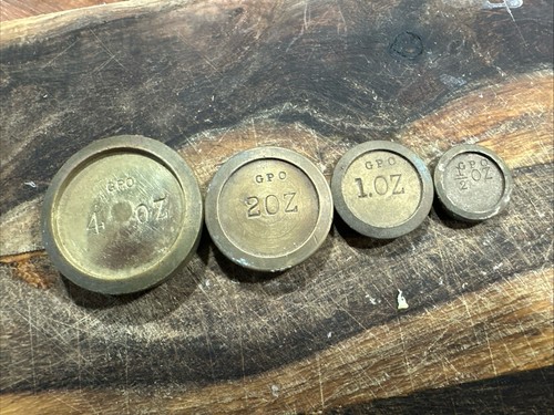 Vintage gpo brass - brass, weights
