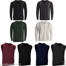 New Mens V Neck Jumper