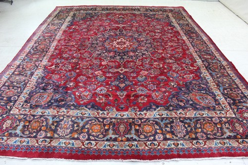 Handmade wool rug red - handmade,