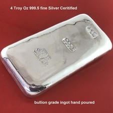 4 Oz 999.5 Fine Grade Silver