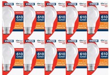 10 x STATUS/BELL 60W / 100W PEARL/CLEAR GLS LIGHT BULB BC/ BAYONET CAP DIMMABLE
