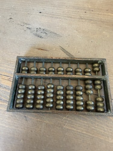 Vintage mini brass abacus - mini,