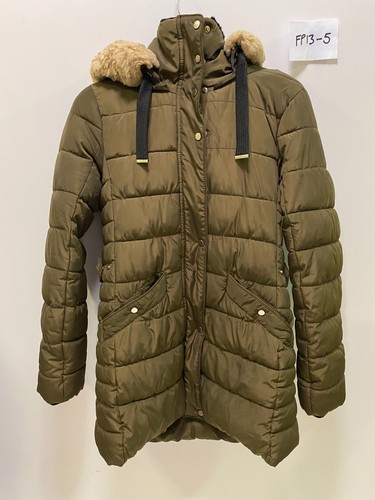 Zara khaki quilted jacket with - jacket,