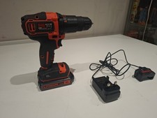 BLACK+DECKER 18V Cordless 1.5Ah Hammer Drill  BCD701 Charger And Battery 