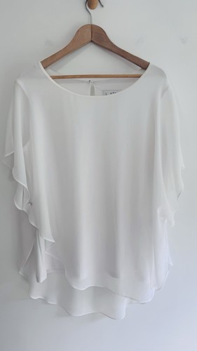 Joseph ribkoff white chiffon - white,