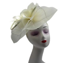 LARGE Feather Flower Hair Hat Fascinator Headband Party Wedding Royal Ascot Race