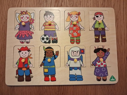 Elc wooden puzzle dress - wooden,